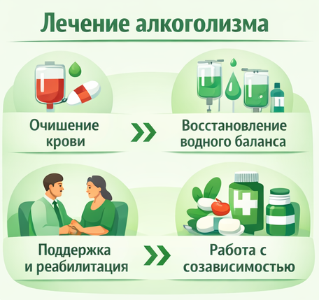 лечение алкоголизма в Обнинске этапы